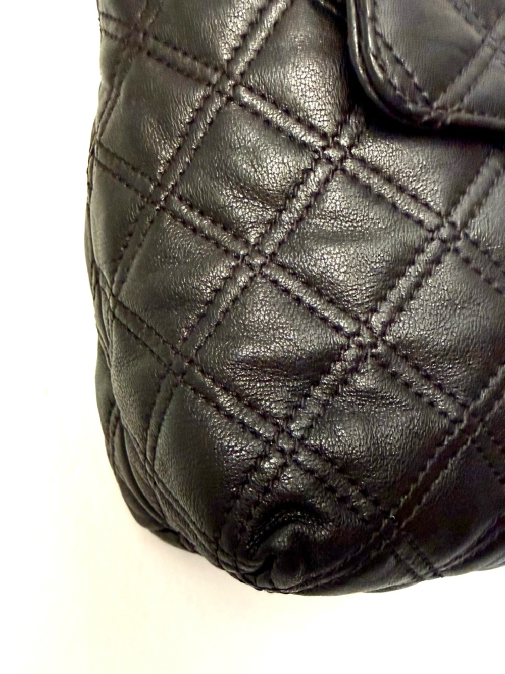 Marc Jacobs Stam Black Quilted Leather Chunky Chain Y2K Shoulder Bag - Picture 3 of 16